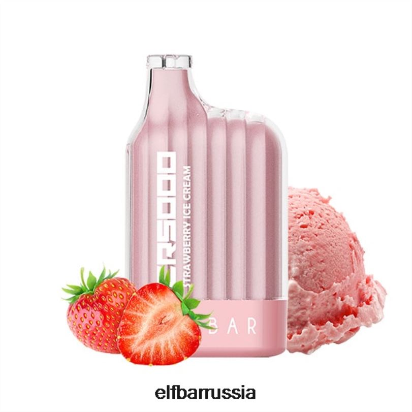 ELFBAR cr5000 одноразовый вейп на 5000 затяжек земляничное мороженое V4DFP32