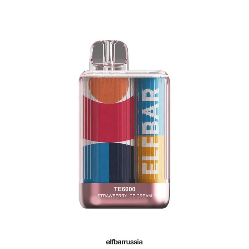 ELFBAR одноразовые затяжки vape te6000 земляничное мороженое V4DFP80