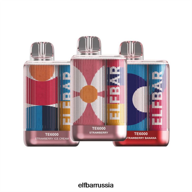 ELFBAR одноразовые комбо vape te6000 с клубникой земляничное мороженое V4DFP93