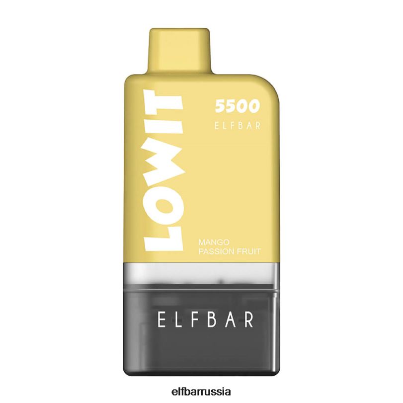 ELFBAR предварительно заполненный комплект модулей lowit 5500 2%nic манго, маракуйя V4DFP131