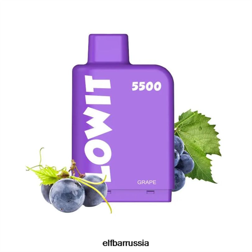 ELFBAR предварительно заполненный контейнер lowit 5500 затяжек 2%nic виноград V4DFP142