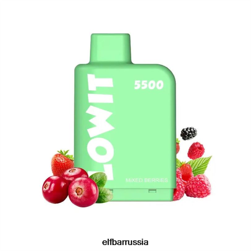 ELFBAR предварительно заполненный контейнер lowit 5500 затяжек 2%nic смешанные ягоды V4DFP143
