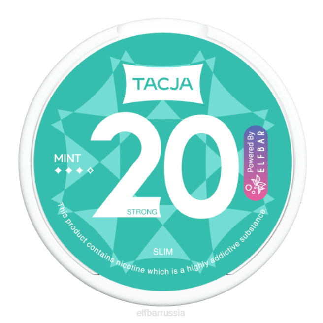 никотиновый пакетик elfbar tacja - мята - 1 упаковка-20 мг/г 406J233